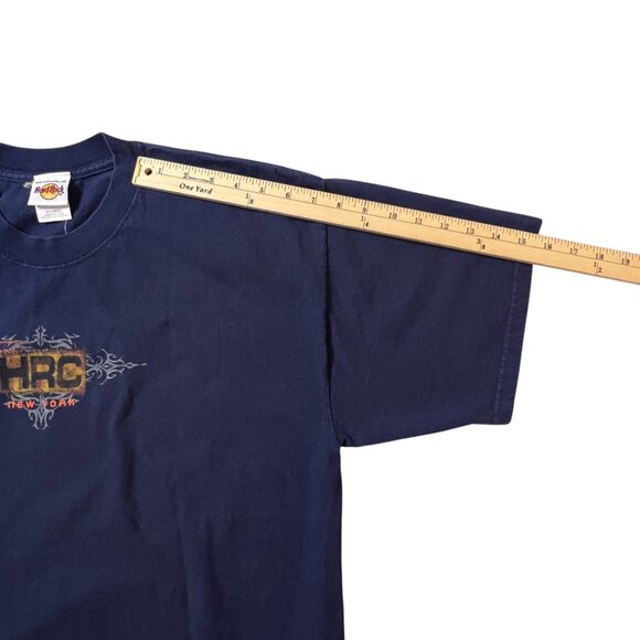 Vintage Hard Rock Cafe New York T-Shirt XL Blue Guitar Love All Made In USA 90s - Picture 10 of 11
